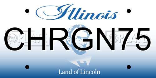 CHRGN75 Illinois License Plate