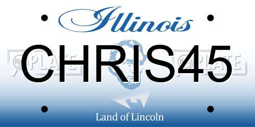 CHRIS45 Illinois License Plate