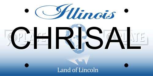 CHRISAL Illinois License Plate