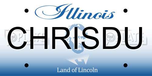 CHRISDU Illinois License Plate