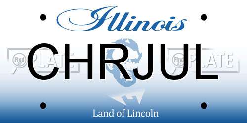 CHRJUL Illinois License Plate