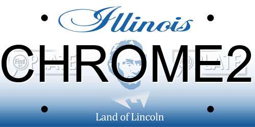 CHROME2 Illinois License Plate