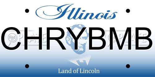 CHRYBMB Illinois License Plate