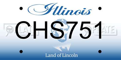 CHS751 Illinois License Plate