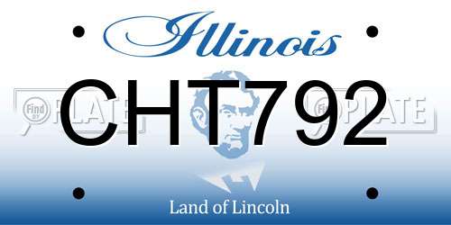 CHT792 Illinois License Plate