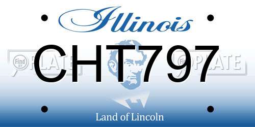 CHT797 Illinois License Plate