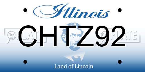 CHTZ92 Illinois License Plate