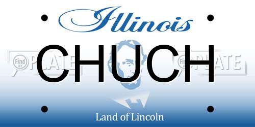 CHUCH Illinois License Plate