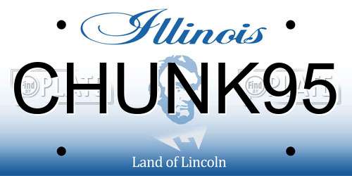 CHUNK95 Illinois License Plate