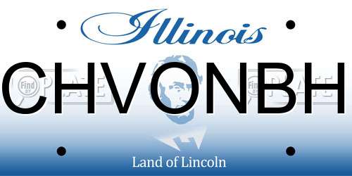 CHVONBH Illinois License Plate