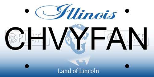 CHVYFAN Illinois License Plate