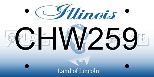 CHW259 Illinois License Plate