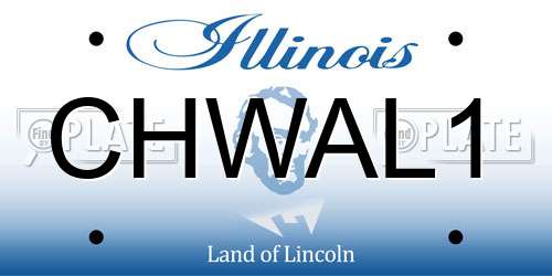 CHWAL1 Illinois License Plate