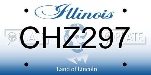 CHZ297 Illinois License Plate