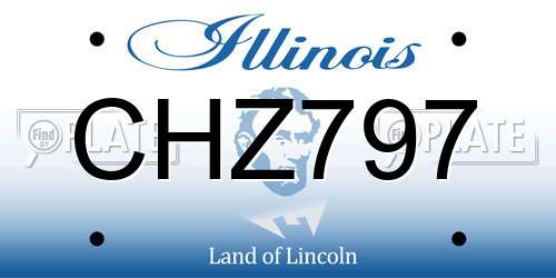 CHZ797 Illinois License Plate