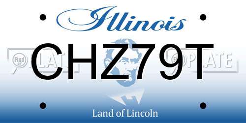 CHZ79T Illinois License Plate