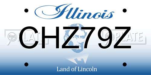 CHZ79Z Illinois License Plate