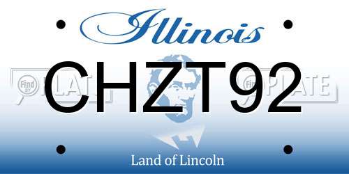 CHZT92 Illinois License Plate