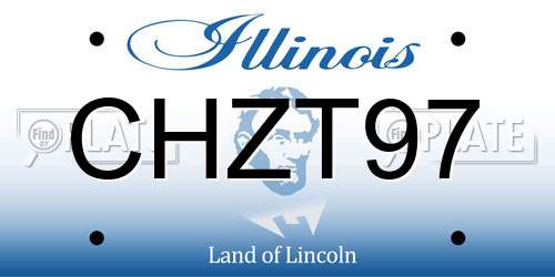 CHZT97 Illinois License Plate