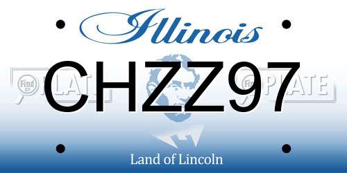 CHZZ97 Illinois License Plate