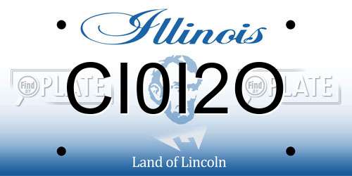 CI0I2O Illinois License Plate