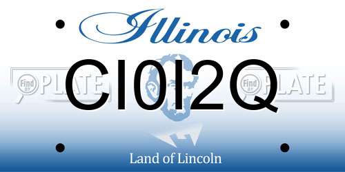 CI0I2Q Illinois License Plate