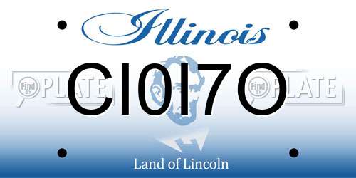 CI0I7O Illinois License Plate