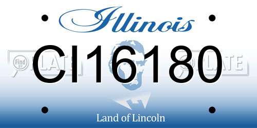 CI16180 Illinois License Plate