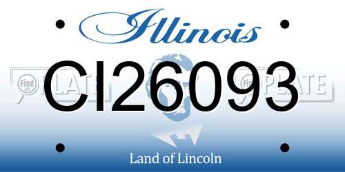 CI26093 Illinois License Plate