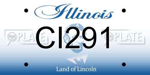 CI291 Illinois License Plate