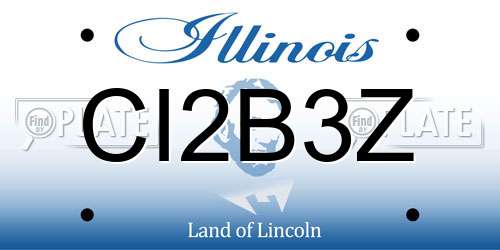 CI2B3Z Illinois License Plate