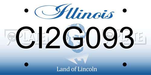 CI2G093 Illinois License Plate