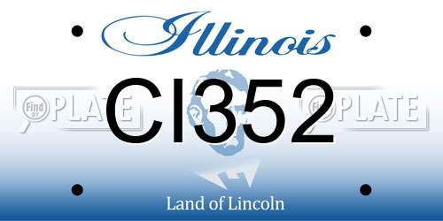 CI352 Illinois License Plate