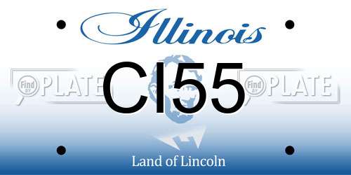 CI55 Illinois License Plate