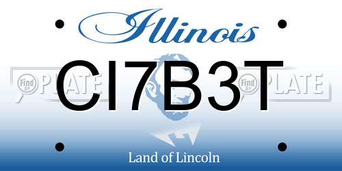 CI7B3T Illinois License Plate