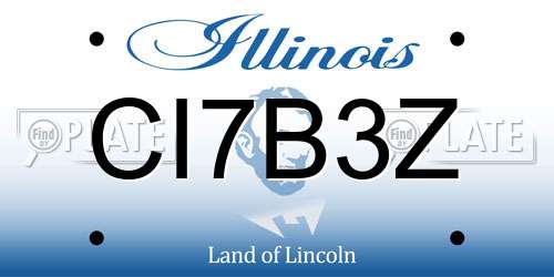 CI7B3Z Illinois License Plate