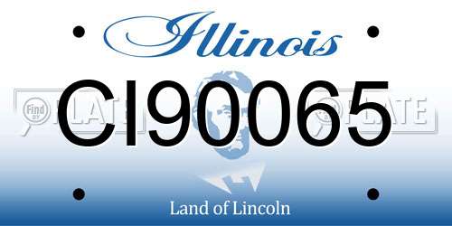 CI90065 Illinois License Plate