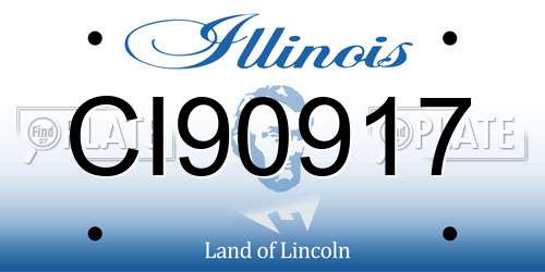 CI90917 Illinois License Plate