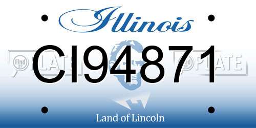 CI94871 Illinois License Plate