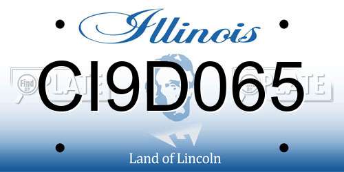 CI9D065 Illinois License Plate