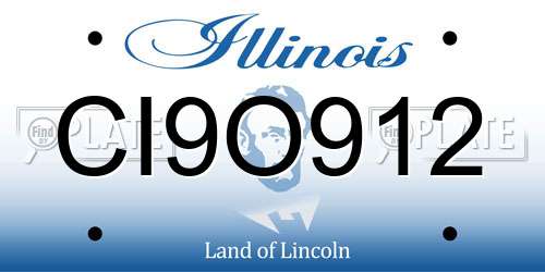 CI9O912 Illinois License Plate