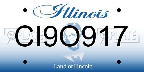 CI9O917 Illinois License Plate