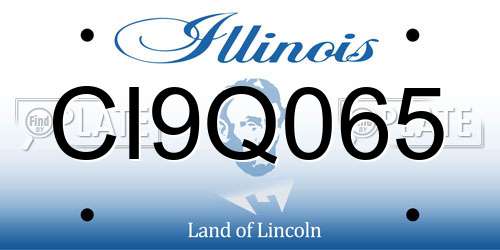 CI9Q065 Illinois License Plate