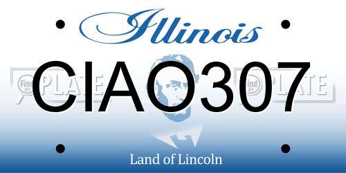 CIAO307 Illinois License Plate
