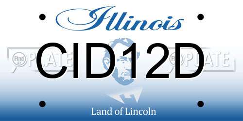 CID12D Illinois License Plate