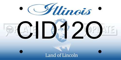 CID12O Illinois License Plate