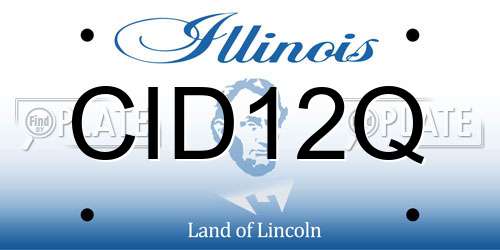 CID12Q Illinois License Plate