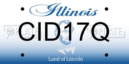 CID17Q Illinois License Plate