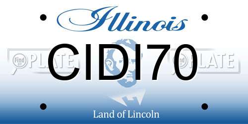 CIDI70 Illinois License Plate