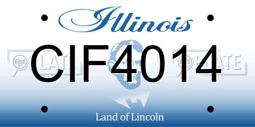 CIF4014 Illinois License Plate